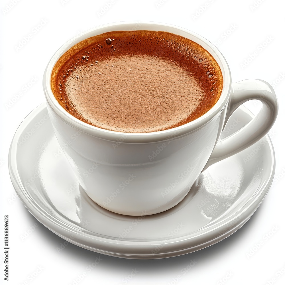 Coffee cup isolated on white background, representing beverage, cafe culture, and morning routine concepts. Coffee cup isolated on white background, representing beverage, cafe culture, and morning routine concepts.