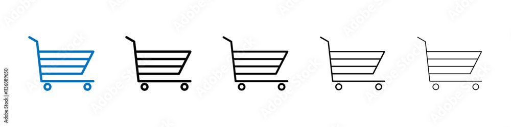 Shopping cart icon Outline vector logo for web ui Shopping cart icon Outline vector logo for web ui