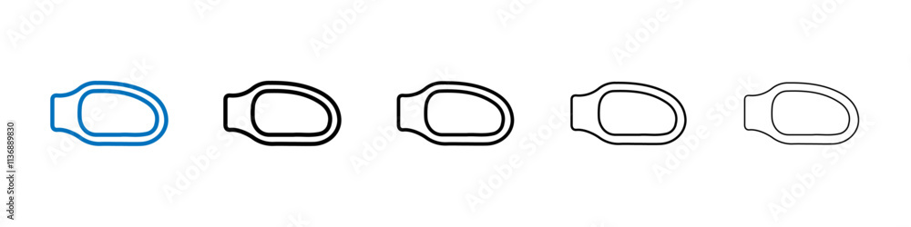 Fototapeta premium Side mirror icon Outline vector logo for web ui