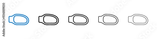 Side mirror icon Outline vector logo for web ui