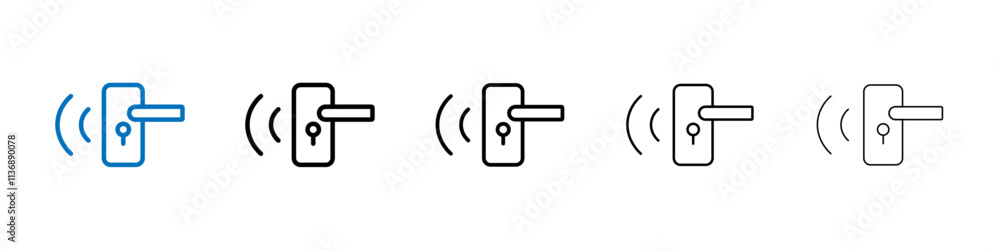 Smart lock icon Outline vector logo for web ui Smart lock icon Outline vector logo for web ui