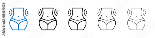 Slim, weight loss icon Outline vector logo for web ui