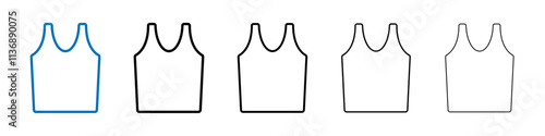 Sleeveless shirt icon Outline vector logo for web ui