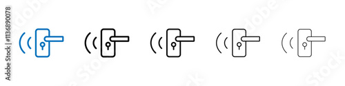 Smart lock icon Outline vector logo for web ui