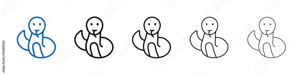Snake icon Outline vector logo for web ui Snake icon Outline vector logo for web ui