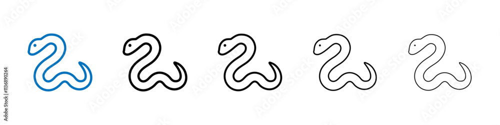 Snake icon Outline vector logo for web ui Snake icon Outline vector logo for web ui