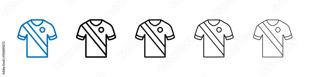 Soccer jersey icon Outline vector logo for web ui Soccer jersey icon Outline vector logo for web ui