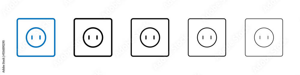 Socket icon Outline vector logo for web ui Socket icon Outline vector logo for web ui