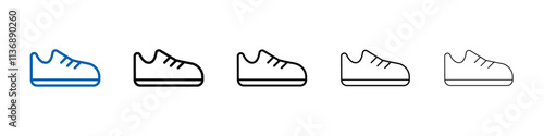 Sneaker shoe icon Outline vector logo for web ui