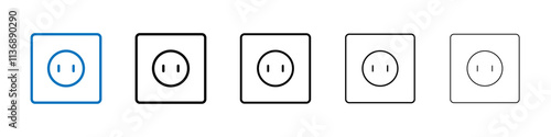 Socket icon Outline vector logo for web ui