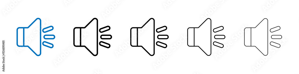 Speaker icon Outline vector logo for web ui Speaker icon Outline vector logo for web ui