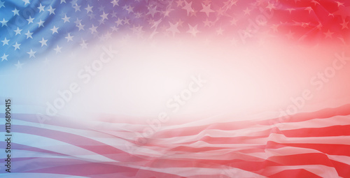 American flag stars and stripes abstract background