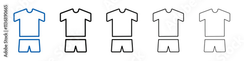 sportswear icon Outline vector logo for web ui