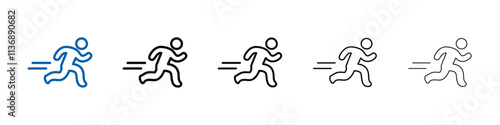 Sprint icon Outline vector logo for web ui