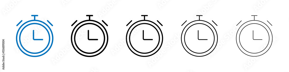 Stopwatch icon Outline vector logo for web ui Stopwatch icon Outline vector logo for web ui