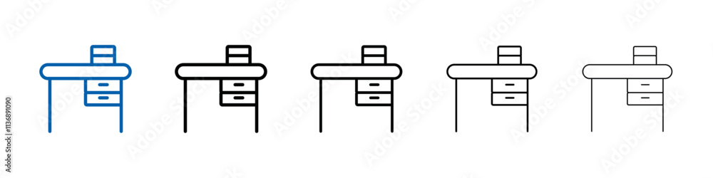 Study table icon Outline vector logo for web ui Study table icon Outline vector logo for web ui