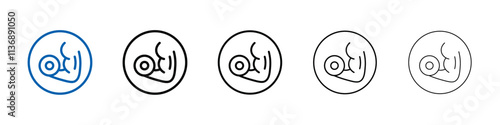 strength training icon Outline vector logo for web ui