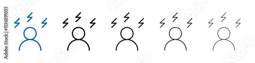 Stress icon Outline vector logo for web ui