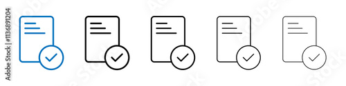 Summary icon Outline vector logo for web ui