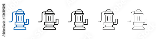 Sump pump icon Outline vector logo for web ui