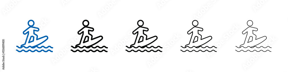 surfing icon Outline vector logo for web ui surfing icon Outline vector logo for web ui