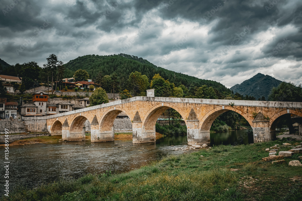 Old bridge from Ottoman empire located in Konjic, Bosnia and Herzegovina. Old bridge from Ottoman empire located in Konjic, Bosnia and Herzegovina.