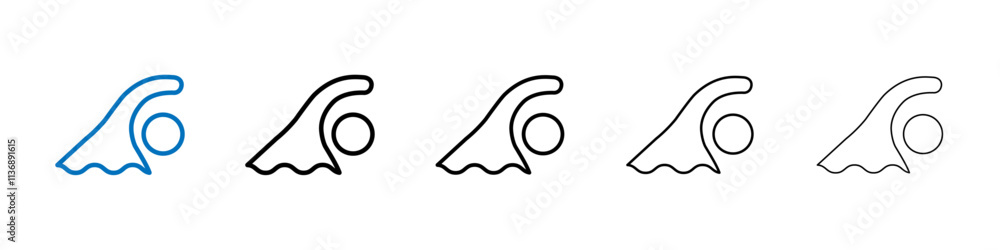 Swimming icon Outline vector logo for web ui Swimming icon Outline vector logo for web ui