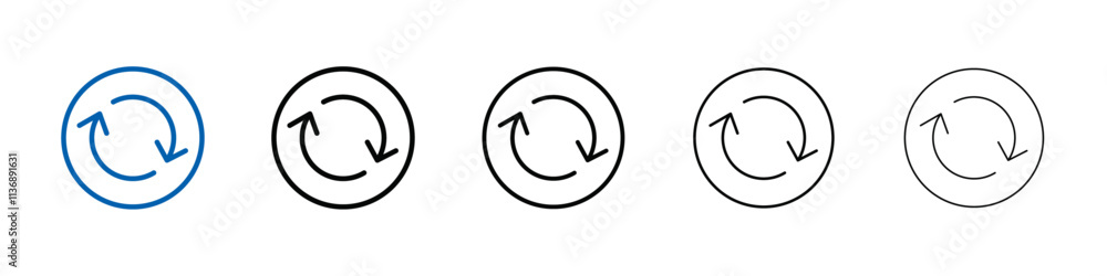 Synchronization icon Outline vector logo for web ui Synchronization icon Outline vector logo for web ui