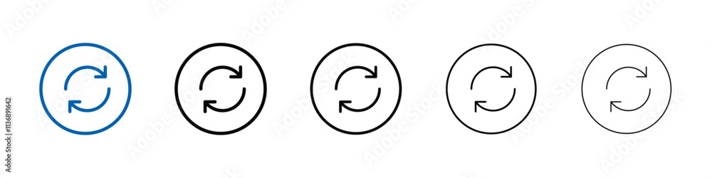 Synchronization icon Outline vector logo for web ui Synchronization icon Outline vector logo for web ui