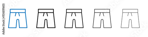 Swim shorts icon Outline vector logo for web ui