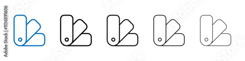 Swatch icon Outline vector logo for web ui