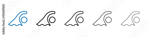 Swimming icon Outline vector logo for web ui