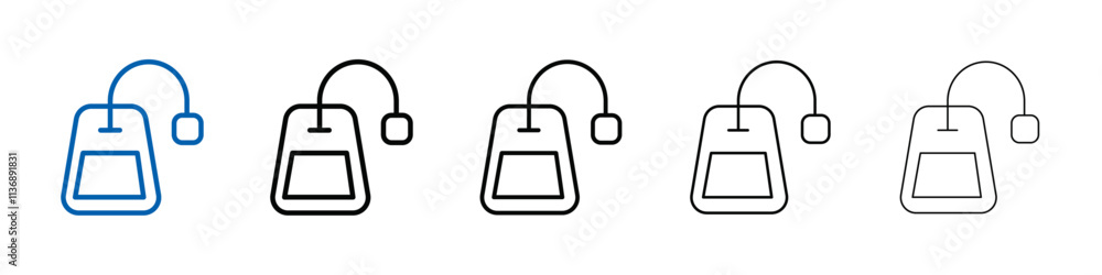 Tea bag icon Outline vector logo for web ui Tea bag icon Outline vector logo for web ui