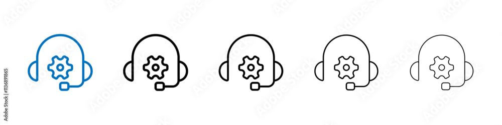 Technical support icon Outline vector logo for web ui Technical support icon Outline vector logo for web ui