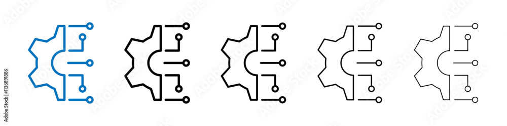 Technology icon Outline vector logo for web ui Technology icon Outline vector logo for web ui