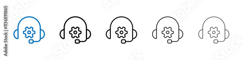 Technical support icon Outline vector logo for web ui
