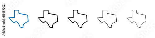 Texas icon Outline vector logo for web ui