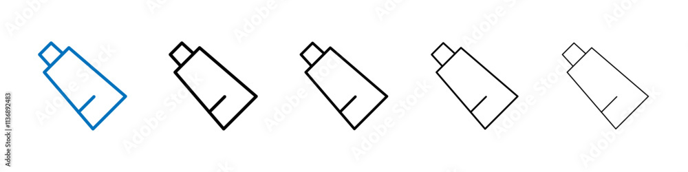 Toothpaste tube icon Outline vector logo for web ui Toothpaste tube icon Outline vector logo for web ui