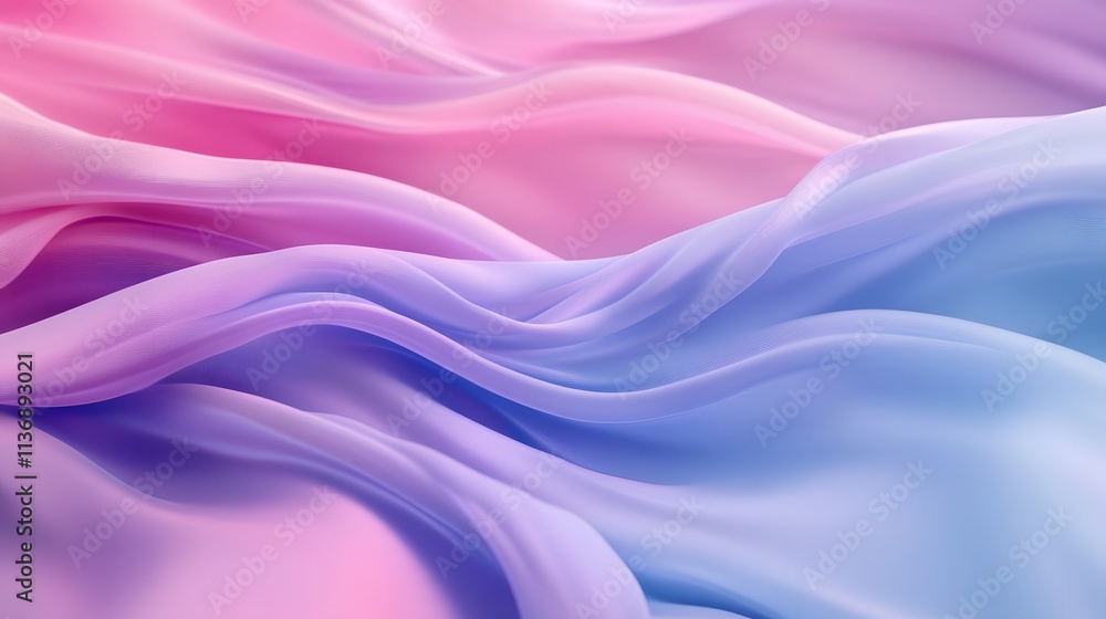 Abstract Pink and Blue Draped Fabric Waves Abstract Pink and Blue Draped Fabric Waves