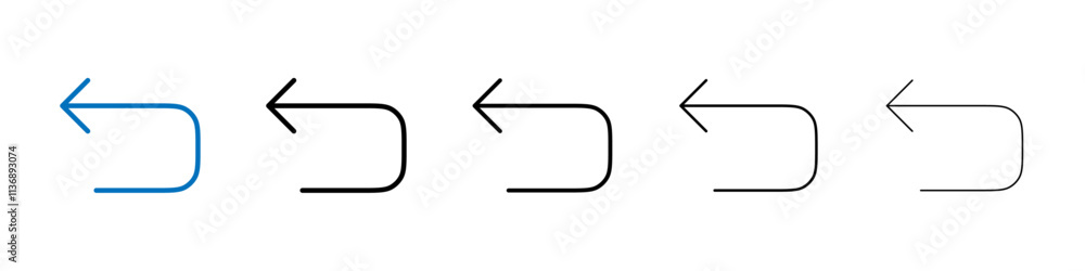 Undo icon Outline vector logo for web ui Undo icon Outline vector logo for web ui