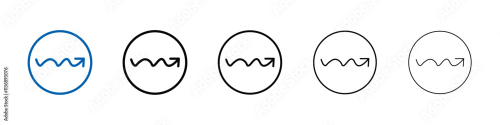 undulating arrow icon Outline vector logo for web ui undulating arrow icon Outline vector logo for web ui