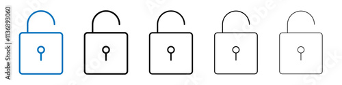 Unblocked icon Outline vector logo for web ui