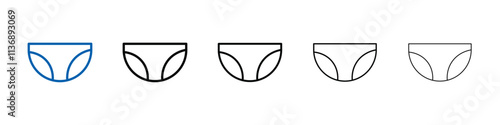 underpants icon Outline vector logo for web ui