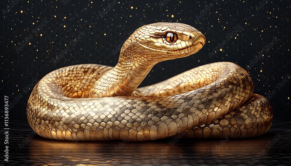 Fototapeta premium Snake with an Elongated Neck 