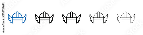 valkyrie icon Outline vector logo for web ui