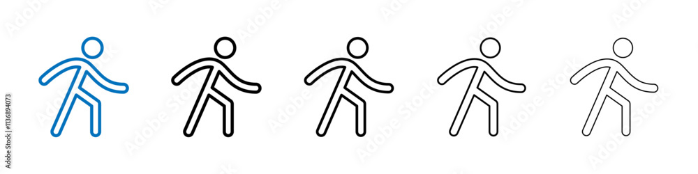 Walk icon Outline vector logo for web ui Walk icon Outline vector logo for web ui