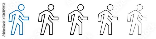 Walk icon Outline vector logo for web ui