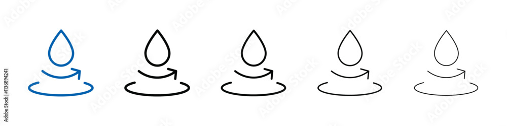 Water repellent surface icon Outline vector logo for web ui Water repellent surface icon Outline vector logo for web ui