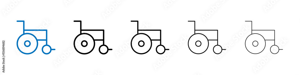 Wheelchair icon Outline vector logo for web ui Wheelchair icon Outline vector logo for web ui