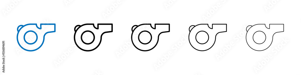 Whistle icon Outline vector logo for web ui Whistle icon Outline vector logo for web ui